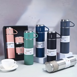 16,9 Oz/ 500Ml Garrafa Térmica de Aço Inoxidável Isolada - Mantém Bebidas Quentes ou Frias por Horas, Perfeita para Viajantes, Trabalhadores de Escritório, Estudantes e Entusiastas de Atividades ao Ar Livre - Durável, à Prova de Vazamentos e Fácil de Limp
