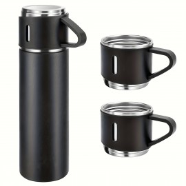 16,9 Oz/ 500Ml Garrafa Térmica de Aço Inoxidável Isolada - Mantém Bebidas Quentes ou Frias por Horas, Perfeita para Viajantes, Trabalhadores de Escritório, Estudantes e Entusiastas de Atividades ao Ar Livre - Durável, à Prova de Vazamentos e Fácil de Limp