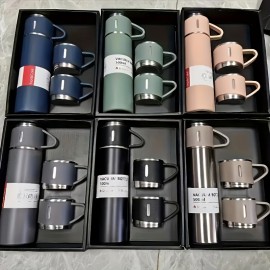 16,9 Oz/ 500Ml Garrafa Térmica de Aço Inoxidável Isolada - Mantém Bebidas Quentes ou Frias por Horas, Perfeita para Viajantes, Trabalhadores de Escritório, Estudantes e Entusiastas de Atividades ao Ar Livre - Durável, à Prova de Vazamentos e Fácil de Limp