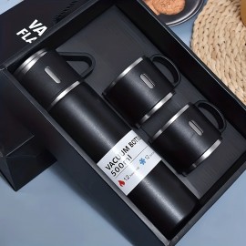 16,9 Oz/ 500Ml Garrafa Térmica de Aço Inoxidável Isolada - Mantém Bebidas Quentes ou Frias por Horas, Perfeita para Viajantes, Trabalhadores de Escritório, Estudantes e Entusiastas de Atividades ao Ar Livre - Durável, à Prova de Vazamentos e Fácil de Limp