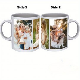 1pc - Caneca Personalizada 11oz 7 CoresCaneca de Café Personalizada, Caneca de Cerâmica com Texto ou Logotipo Personalizado, Presente Personalizado para Homens e Mulheres, com Foto e Palavras, Caneca de Chá Personalizável de 11 Oz