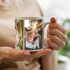 1pc - Caneca Personalizada 11oz 7 CoresCaneca de Café Personalizada, Caneca de Cerâmica com Texto ou Logotipo Personalizado, Presente Personalizado para Homens e Mulheres, com Foto e Palavras, Caneca de Chá Personalizável de 11 Oz