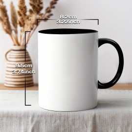 1pc - Caneca Personalizada 11oz 7 CoresCaneca de Café Personalizada, Caneca de Cerâmica com Texto ou Logotipo Personalizado, Presente Personalizado para Homens e Mulheres, com Foto e Palavras, Caneca de Chá Personalizável de 11 Oz
