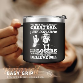 Presentes de Dia dos Pais do Pai Filho ou Filha, Presente para Homens para o Padrasto Legal, Papai Bônus Novo Papai Padrinho Aniversário Natal Presentes da Esposa ou Crianças Caneca Azul-Ciano - Preta, Perfeito para o Dia de Ação de Graças