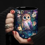 1pc Caneca de Ovelha em Cerâmica Whimsy Woods, 11oz Caneca de Café em Porcelana com Design Floral, Ideal para Natal, Páscoa, Ano Novo, Dia dos Namorados, Presentes de Aniversário, Uso no Escritório e Casa