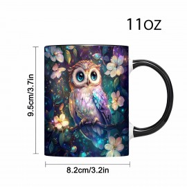 1pc Caneca de Ovelha em Cerâmica Whimsy Woods, 11oz Caneca de Café em Porcelana com Design Floral, Ideal para Natal, Páscoa, Ano Novo, Dia dos Namorados, Presentes de Aniversário, Uso no Escritório e Casa