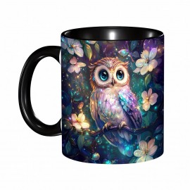 1pc Caneca de Ovelha em Cerâmica Whimsy Woods, 11oz Caneca de Café em Porcelana com Design Floral, Ideal para Natal, Páscoa, Ano Novo, Dia dos Namorados, Presentes de Aniversário, Uso no Escritório e Casa