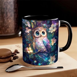 1pc Caneca de Ovelha em Cerâmica Whimsy Woods, 11oz Caneca de Café em Porcelana com Design Floral, Ideal para Natal, Páscoa, Ano Novo, Dia dos Namorados, Presentes de Aniversário, Uso no Escritório e Casa
