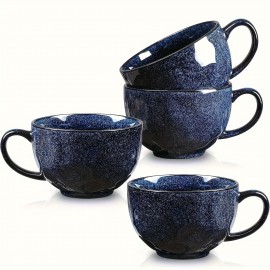 Conjunto de Canecas Gigantes da Vicrays para Sopa e Café - Tigelas Grandes de Cerâmica com Alça Larga, Conjunto de Copos para Cereais e Capuchinho Amigos, 800ml