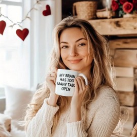 Caneca de café 1 unidade, caneca grande de café de 11oz com alça cerâmica, peso pesado indispensável, engraçada, fofa e legal, presente de elefante branco para homens e mulheres, ele ela colega masculino feminina melhor amigo BBF irmã irmão marido anivers