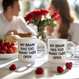 Caneca de café 1 unidade, caneca grande de café de 11oz com alça cerâmica, peso pesado indispensável, engraçada, fofa e legal, presente de elefante branco para homens e mulheres, ele ela colega masculino feminina melhor amigo BBF irmã irmão marido anivers