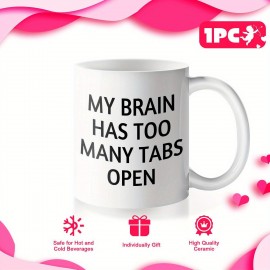 Caneca de café 1 unidade, caneca grande de café de 11oz com alça cerâmica, peso pesado indispensável, engraçada, fofa e legal, presente de elefante branco para homens e mulheres, ele ela colega masculino feminina melhor amigo BBF irmã irmão marido anivers