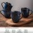 Conjunto de Canecas Vicrays, 12 Onças, Caneca Cerâmica para Homens e Mulheres, Canecas Esmaltadas Únicas com Alça para Café, Chá, Leite, Chocolate, Cereal - Conjunto de 6 (azul)