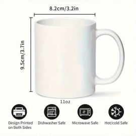 1 unid., Caneca de Café para Padrasto Engraçada - Cerâmica, 11oz, Design 