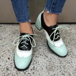 Mulheres Sapatos Oxford Vintage com Cadarço e Bico de Asa - Ponta Fina, Formais & Casuais, Vermelho/Preto - Palmilha Acolchoada e Sola Antiderrapante em Borracha - Calçado Profissional para Todas as Estações, Sapatos Elegantes com Acabamento Polido