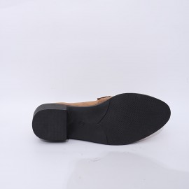 Saltos Oxford femininos de primavera retrô com estampa de leopardo e salto grosso