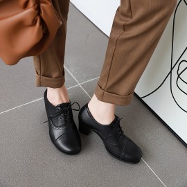 Sapatos de Salto Médio com Fecho de Lacre para Mulher com Ponta Redonda
