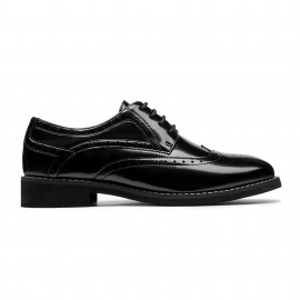 Sapatos de vestir clássicos para mulheres com atacadores, estilo formal de bico de asa, confortáveis e duráveis, estilo versátil