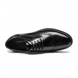 Sapatos de vestir clássicos para mulheres com atacadores, estilo formal de bico de asa, confortáveis e duráveis, estilo versátil
