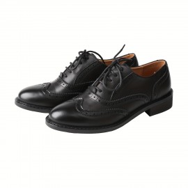 TMA EYES Novo Versátil Elegante Retro Clássico Entalhado Sapatos de Mulheres de Sola Grossa Respirável Salto Grosso Loafers