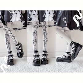 Elegantes Sapatos de Salto Alto Mary Jane para Mulheres - Sapatos Sociais de Cor Sólida para Todas as Estações com Enfeite de Laço, Sola de Borracha Antiderrapante, Ponta Lisa, Parte Superior/Micromalha/Meia Interna em Microfibra - Oxford Plataforma Estil