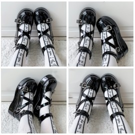 Elegantes Sapatos de Salto Alto Mary Jane para Mulheres - Sapatos Sociais de Cor Sólida para Todas as Estações com Enfeite de Laço, Sola de Borracha Antiderrapante, Ponta Lisa, Parte Superior/Micromalha/Meia Interna em Microfibra - Oxford Plataforma Estil