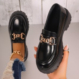 Sandálias Femininas Slip-On - Sapatos Elegantes com Capa Sintética PU, Solado Antiderrapante de Borracha, Palmilha Acolchoada - Pretas para Escritório e Dia a Dia, Fácil Limpeza e Baixa Manutenção, Design Confortável e Estiloso