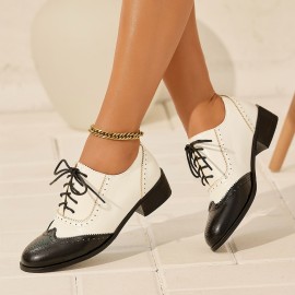 Sapatos de salto baixo com atacadores para mulheres: Botas de salto baixo para vestir, sapatos de salto baixo para caminhar, negócios e casual inteligente