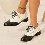 Sapatos de salto baixo com atacadores para mulheres: Botas de salto baixo para vestir, sapatos de salto baixo para caminhar, negócios e casual inteligente