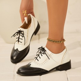 Sapatos de salto baixo com atacadores para mulheres: Botas de salto baixo para vestir, sapatos de salto baixo para caminhar, negócios e casual inteligente