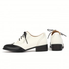 Sapatos de salto baixo com atacadores para mulheres: Botas de salto baixo para vestir, sapatos de salto baixo para caminhar, negócios e casual inteligente