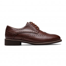 Oxfords Clássicos Femininos com Cadarço, Brogue de Asa Formal para Negócios, Confortáveis e Duráveis, Estilo Versátil