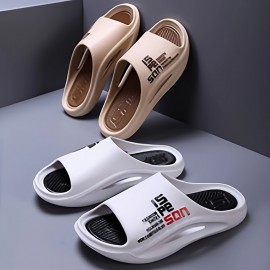 Chinelos de exterior de sola baixa e espessos para homens e mulheres, fundo macio à prova de escorregões em PVC com sensação de moldejar, deslizador desportivo novo para casa interior