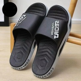 Sandálias para homens, antiderrapantes e resistentes ao desgaste, chinelos de almofada de recuperação ultraconfortáveis, sapatos de praia de verão macios com suporte de arco baixo