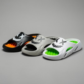 Trendy Pillow Slides para Homens e Mulheres | Chinelos Unissex Estilo Graffiti de EVA | Sola Macia, Antiderrapante e Leve | Sapatos de Massagem Confortáveis para Uso Interno/Externo | Design de Desenho Animado | Duráveis e Estilosos para Uso Doméstico e d