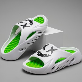 Trendy Pillow Slides para Homens e Mulheres | Chinelos Unissex Estilo Graffiti de EVA | Sola Macia, Antiderrapante e Leve | Sapatos de Massagem Confortáveis para Uso Interno/Externo | Design de Desenho Animado | Duráveis e Estilosos para Uso Doméstico e d