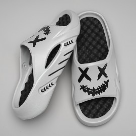 Trendy Pillow Slides para Homens e Mulheres | Chinelos Unissex Estilo Graffiti de EVA | Sola Macia, Antiderrapante e Leve | Sapatos de Massagem Confortáveis para Uso Interno/Externo | Design de Desenho Animado | Duráveis e Estilosos para Uso Doméstico e d