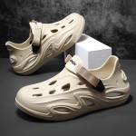 Sandálias Masculinas Antiderrapantes de EVA Novas em - Sapatos Leves e Respiráveis para Praia, Uso Casual no Verão, Condução ao Ar Livre, Esportes Internos & Externos - Bege, Calçados Sem Cadarço | Calçado Leve