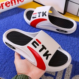 Chinelos Masculinos Slip-On - Sandálias com Sola Espessa e Acolchoada, Fecho de Uma Tira, Sapatos para Casa/Exterior em Todas as Estações - Construção EVA Resistente - Disponíveis em Tamanhos Grandes - Ideais para Casa, Praia, Viagem - Design Novo, C