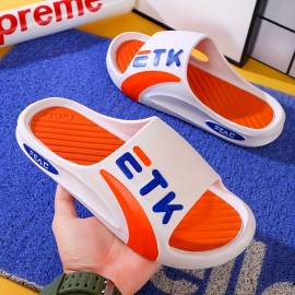 Chinelos Masculinos Slip-On - Sandálias com Sola Espessa e Acolchoada, Fecho de Uma Tira, Sapatos para Casa/Exterior em Todas as Estações - Construção EVA Resistente - Disponíveis em Tamanhos Grandes - Ideais para Casa, Praia, Viagem - Design Novo, C