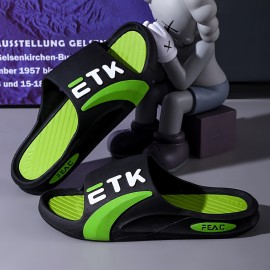Chinelos Masculinos Slip-On - Sandálias com Sola Espessa e Acolchoada, Fecho de Uma Tira, Sapatos para Casa/Exterior em Todas as Estações - Construção EVA Resistente - Disponíveis em Tamanhos Grandes - Ideais para Casa, Praia, Viagem - Design Novo, C