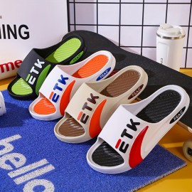 Chinelos Masculinos Slip-On - Sandálias com Sola Espessa e Acolchoada, Fecho de Uma Tira, Sapatos para Casa/Exterior em Todas as Estações - Construção EVA Resistente - Disponíveis em Tamanhos Grandes - Ideais para Casa, Praia, Viagem - Design Novo, C