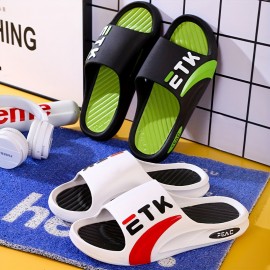 Chinelos Masculinos Slip-On - Sandálias com Sola Espessa e Acolchoada, Fecho de Uma Tira, Sapatos para Casa/Exterior em Todas as Estações - Construção EVA Resistente - Disponíveis em Tamanhos Grandes - Ideais para Casa, Praia, Viagem - Design Novo, C