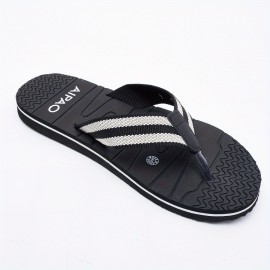 Chinelos de cor sólida para homem - Antiderrapantes, resistentes a odores, parte superior e sola em PVC, ideais para uso na praia, em casa e no banheiro, calçado de praia | Textura tecida | Material em PVC