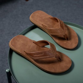 Chinelos de EVA para homem, chinelos de praia antiderrapantes, design de cor sólida com palmilhas de EVA para lazer/férias/usos de praia, adequados para interior/exterior/chuveiro, primavera/verão