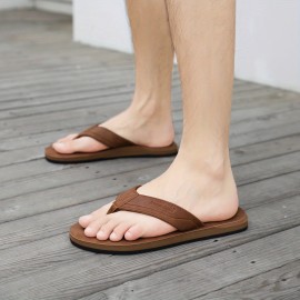 Chinelos de EVA para homem, chinelos de praia antiderrapantes, design de cor sólida com palmilhas de EVA para lazer/férias/usos de praia, adequados para interior/exterior/chuveiro, primavera/verão