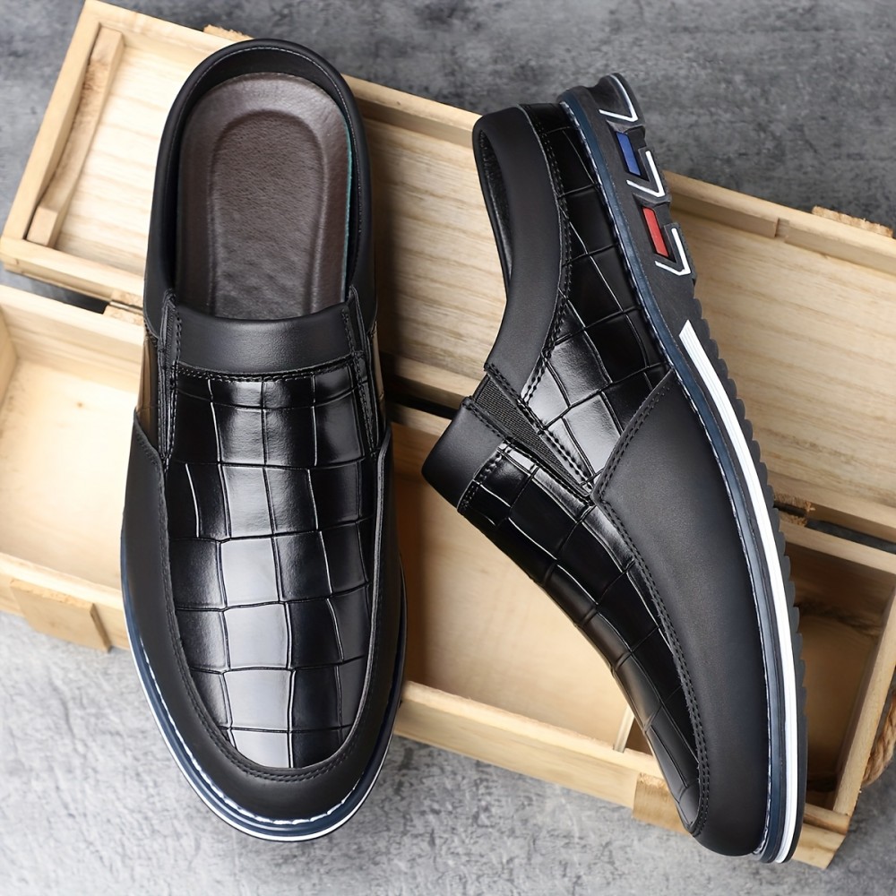 15103 Retro Collegiate Slip-On Bantuo - Sapatos Casuais Xadrez Preto & Azul com Sola de Borracha, Calçado Unissex Respirável para Praia, Rua e Primavera Verão Outono