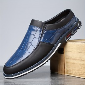 15103 Retro Collegiate Slip-On Bantuo - Sapatos Casuais Xadrez Preto & Azul com Sola de Borracha, Calçado Unissex Respirável para Praia, Rua e Primavera Verão Outono