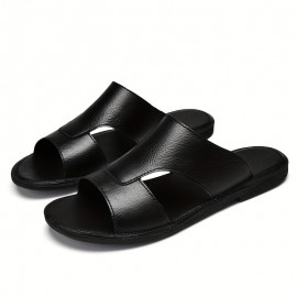 Chinelas de casa antiderrapantes retro para homem, versáteis para uso ao ar livre, sandálias de deslizamento planas e respiráveis, chinelas de praia elegantes e confortáveis, e chinelas de Creek