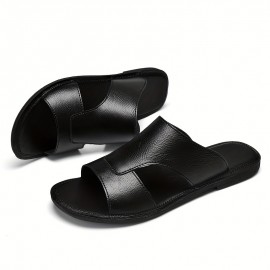 Chinelas de casa antiderrapantes retro para homem, versáteis para uso ao ar livre, sandálias de deslizamento planas e respiráveis, chinelas de praia elegantes e confortáveis, e chinelas de Creek